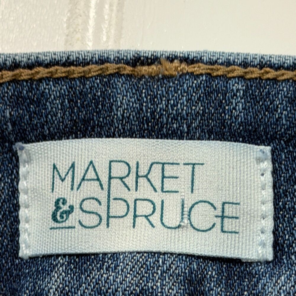 Market & Spruce Wide Leg Patch Pocket Jeans High Rise Trouser Stitch Fix 14 - Picture 5 of 8